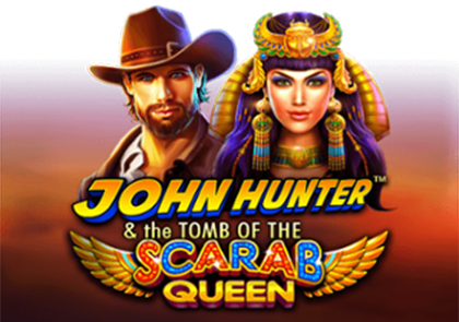 John Hunter and the tomb of the Scarab Queen slot logo